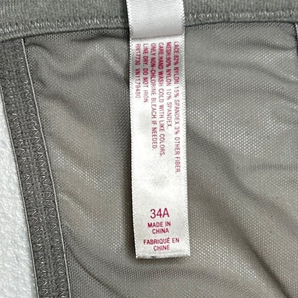 Cottagecore 34A Gray Lace Perfect Long Line Camisole Bra Top Underwire Bustier - Picture 9 of 13